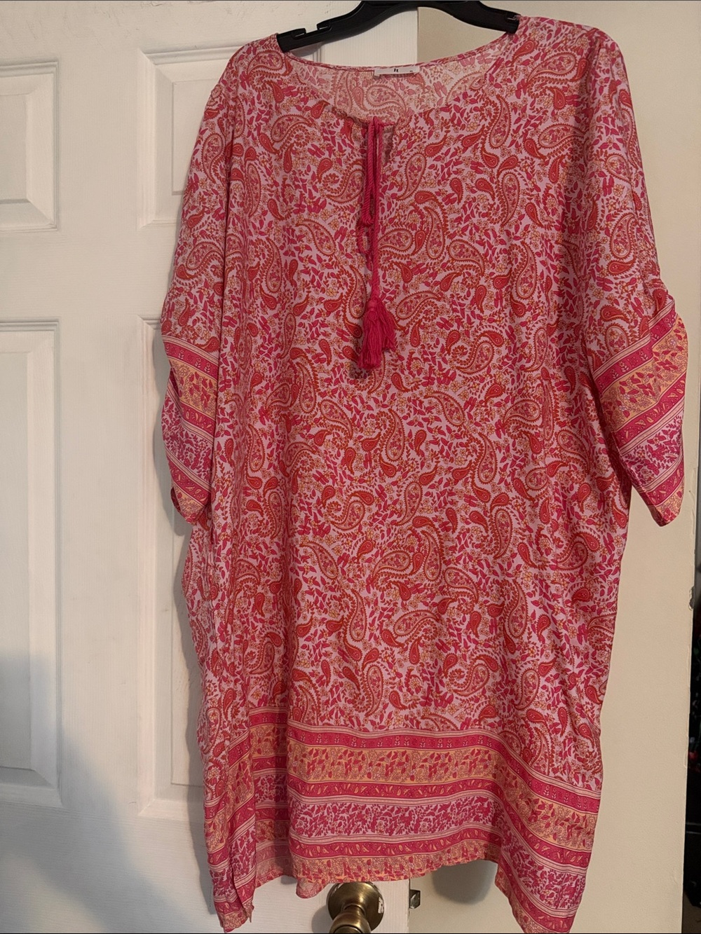 Pink Paisley Tassel Tunic